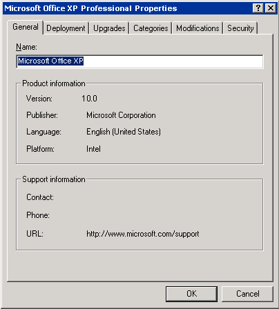 Office Properties General tab