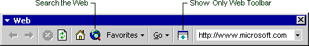 Office 2000 Web toolbar