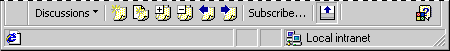 The Discussions bar in Internet Explorer 4.0 or later